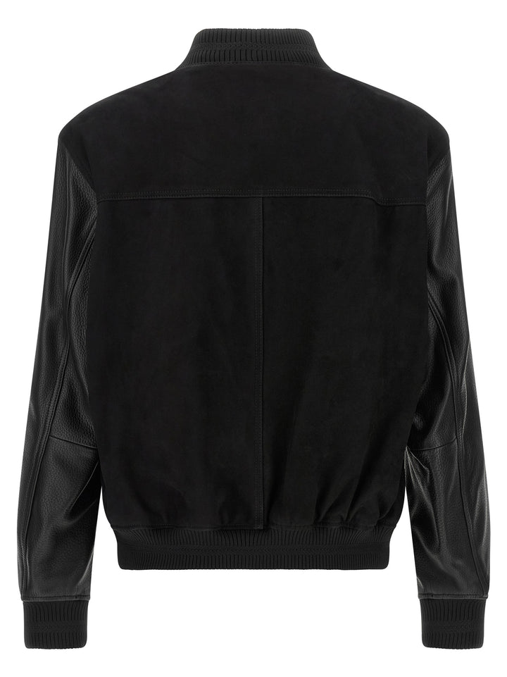 Hugo Boss Leather Bomber Jacket Puffer Jackets - Nero | c4cc1f55e5f3034ae188e71e62e439625aba1834