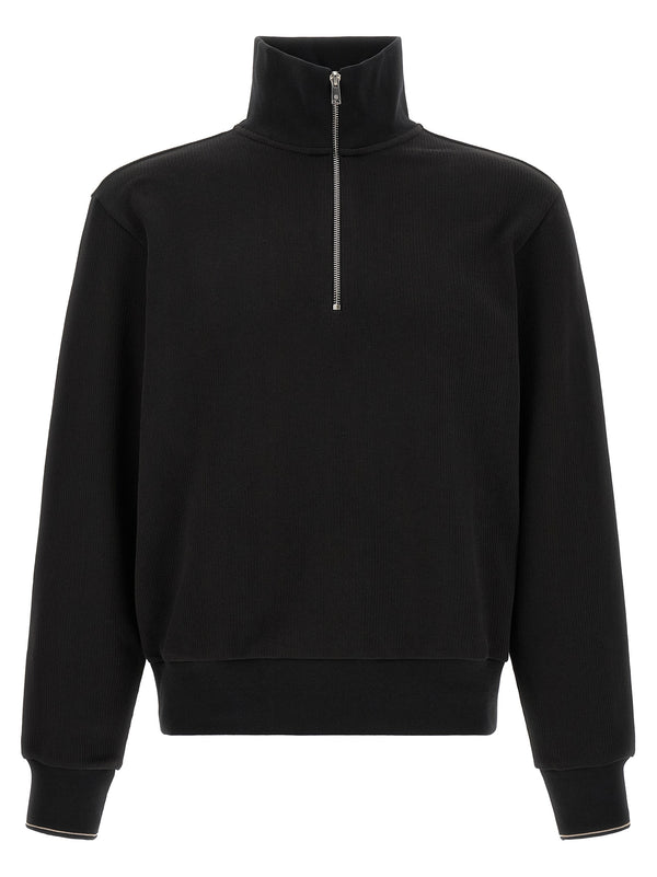 Cotton With Half Zip Felpe Nero