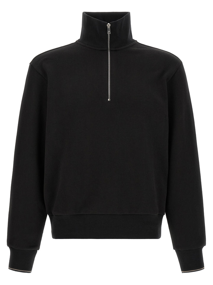 Hugo Boss Cotton  With Half Zip Felpe - Nero | b13ec3dd465f14476c6d79b06e68ad6508140065