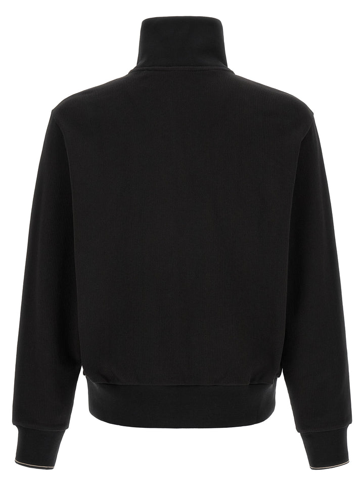 Hugo Boss Cotton  With Half Zip Felpe - Nero | dadb912360e7a3c01daba53225307f934df2812f