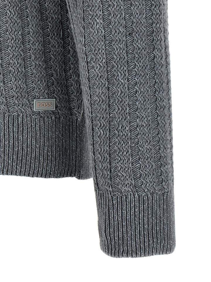 Hugo Boss Cotton Sweater Maglioni - Grigio | adac05e9883baf89b57d26e1857a396fff51c218