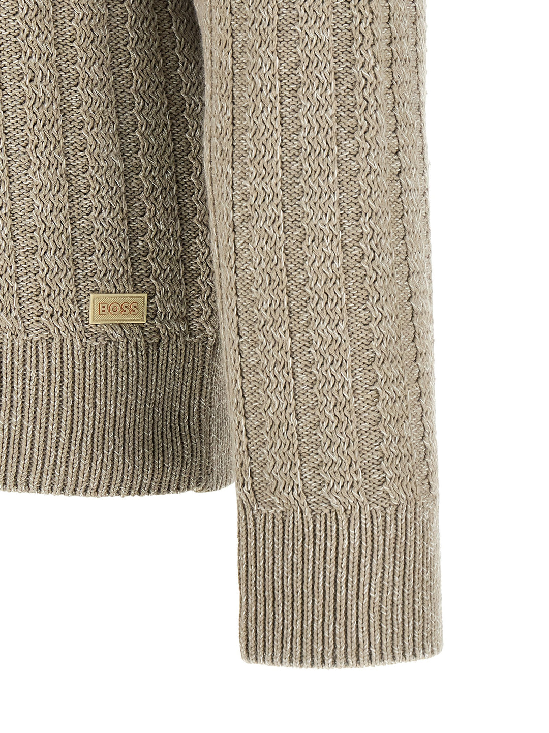 Hugo Boss Cotton Sweater Maglioni - Beige | 79f63279055c355d1af392508e8ec0b5635c35a6