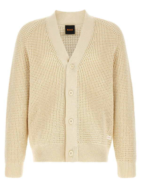 Honeycomb Cardigan Maglioni Beige