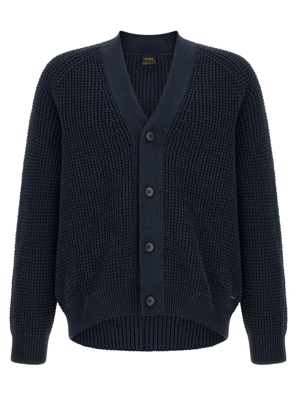 Honeycomb Cardigan Maglioni Blu