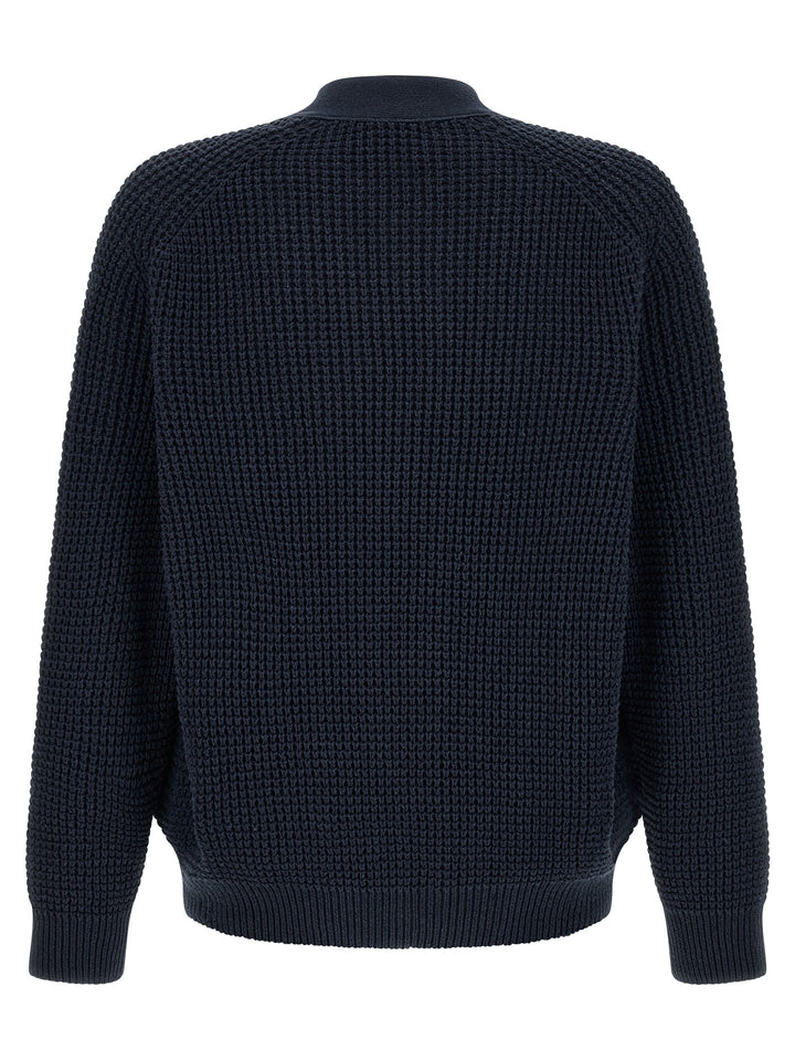 Hugo Boss Honeycomb Cardigan Maglioni - Blu | 0095c4f7e66820695e6fbd96dd28ea2833d67425