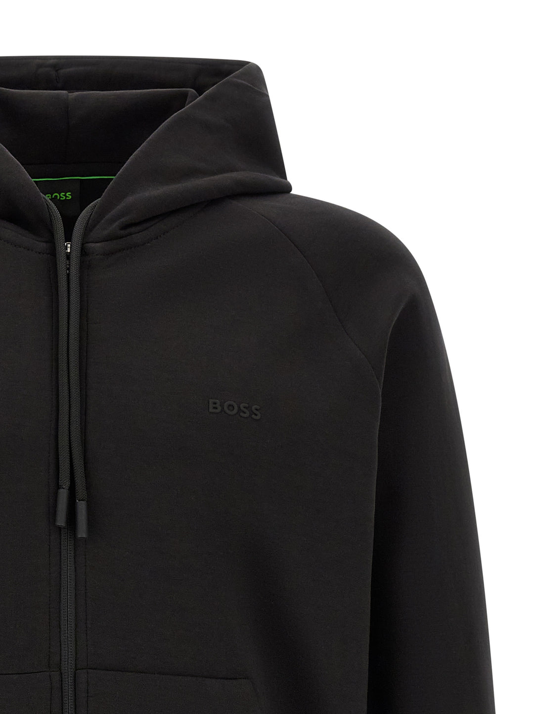 Hugo Boss Cotton Hoodie Felpe - Nero | 48cec15c4a53add12f205adae1f7d972dbbaba2c