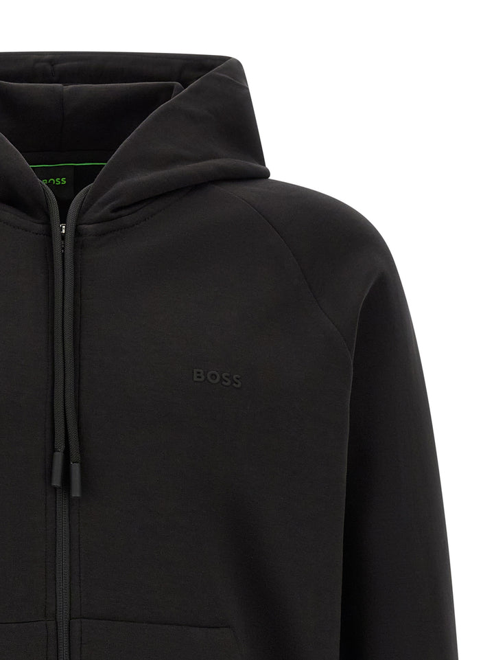 Hugo Boss Cotton Hoodie Felpe - Nero | 48cec15c4a53add12f205adae1f7d972dbbaba2c