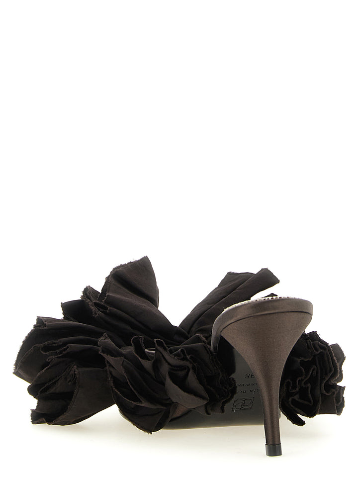Magda Butrym Mule Flowers Taffeta Sandali - Marrone | ef8e2cee98070ec534b0fd831c47d4249ae3614a