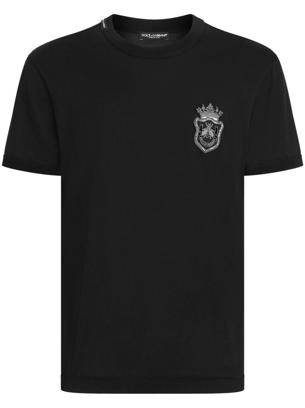 Cotton T-Shirt With Heraldic Patch