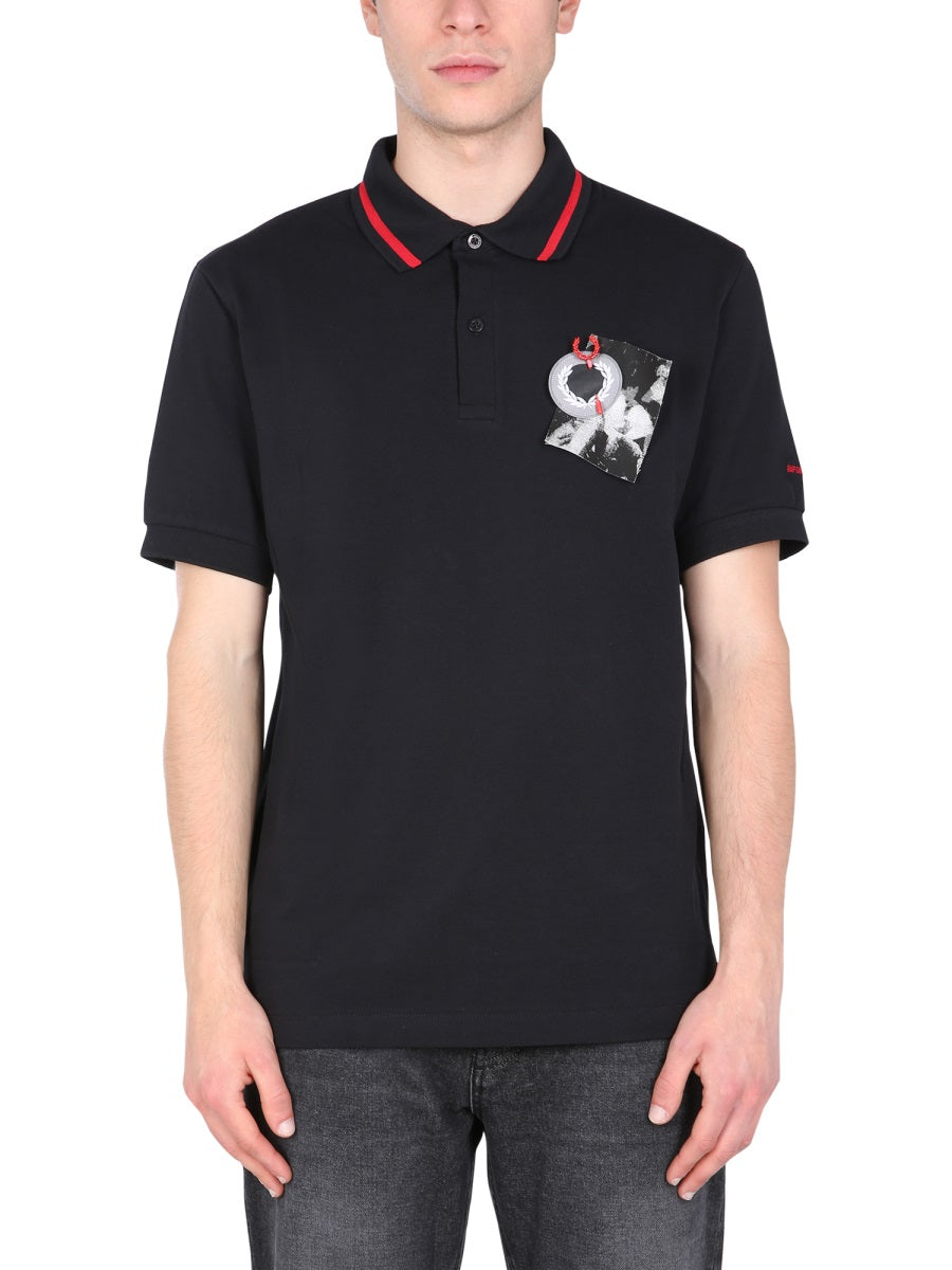 Fred Perry x Raf Simons Polo - Nero | Wanan Luxury