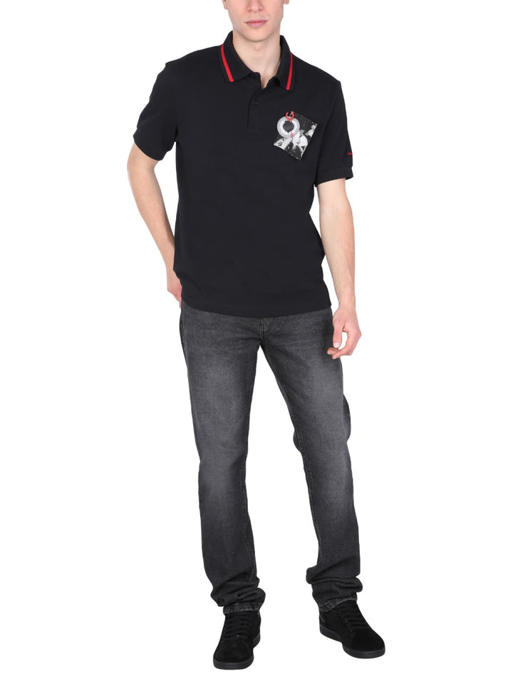Fred Perry x Raf Simons Polo - Nero | Wanan Luxury