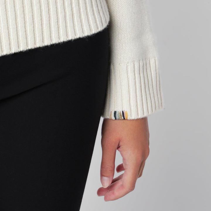 Extreme Cashmere Cremefarbener Kaschmir-Polopullover