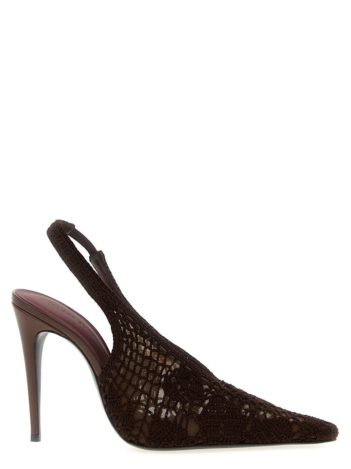 Magda Butrym Crochet Slingback Decollete - Marrone | eb91c943bbd69177841fda829be628a94c7937e2