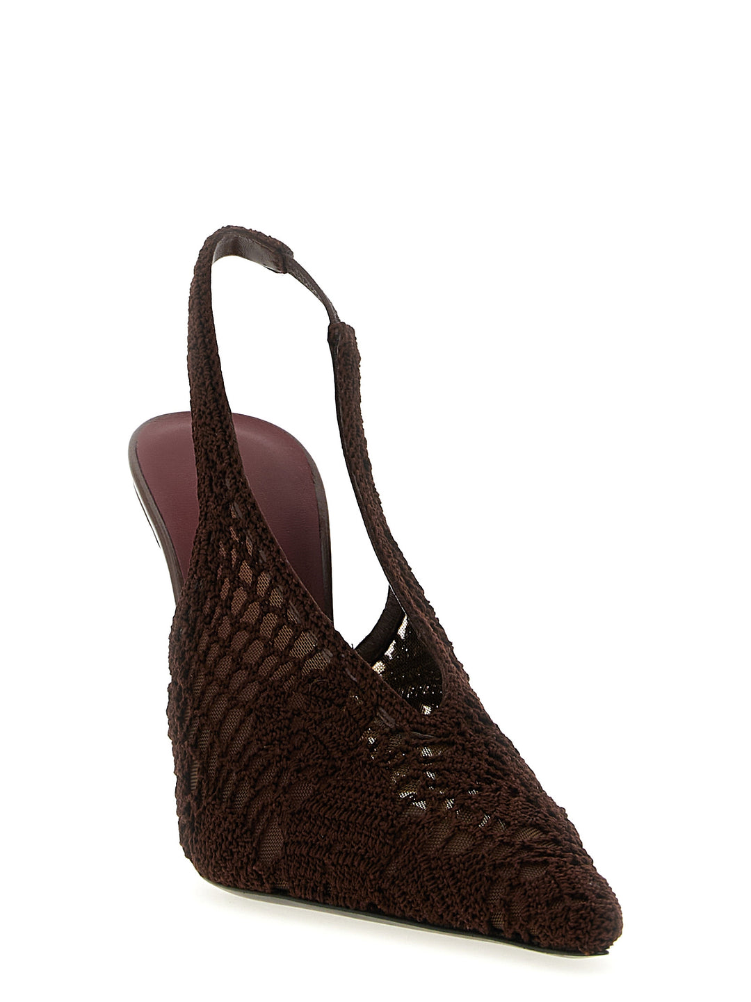 Magda Butrym Crochet Slingback Decollete - Marrone | 59b57069eb3663b4a2ef8efd73238c0f13fa4730