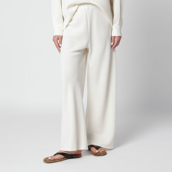Bea Cream-Colored Crepe Trousers