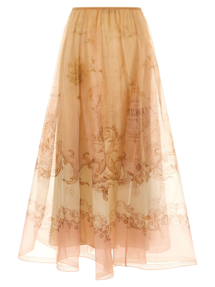 Zimmermann Hypnotic Organza Maxi Gonne - Beige | d13c5e83b7028ffaef105e3f77cf52a509f14bef