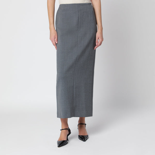 Bay Skirt In Grey Mixed Fabric