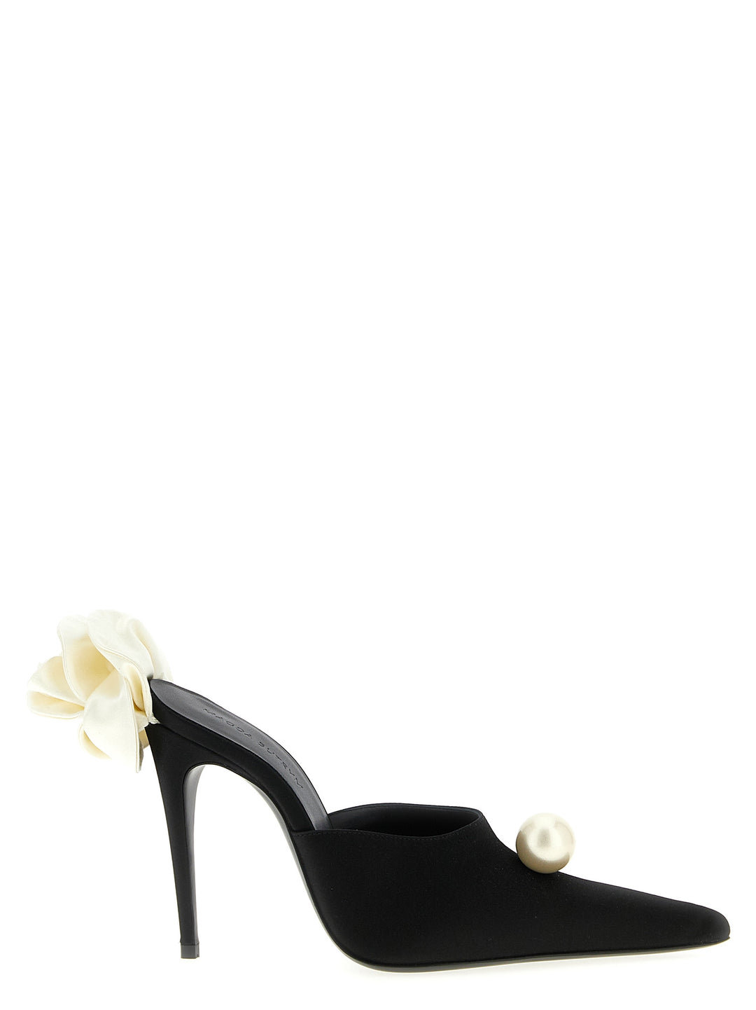 Magda Butrym Satin Mules Decollete - Nero | cf5684da8037e57818ce19dcd8dde64e53bdac73