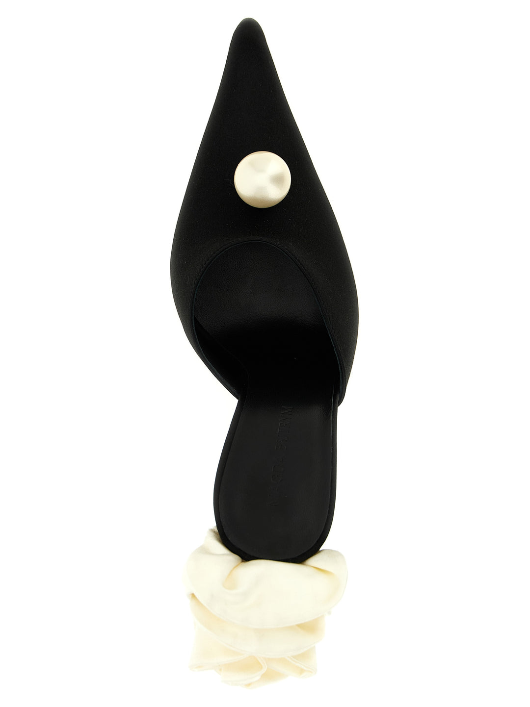 Magda Butrym Satin Mules Decollete - Nero | ecb3591ed704af8b907ea2019c826973cc35d483