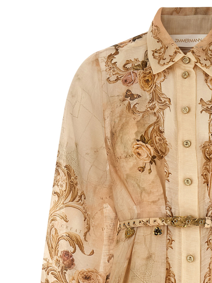 Zimmermann Memento Buttoned Midi Abiti - Beige | 8cf843790dfb1047bddad8b28faf152f9f39143b