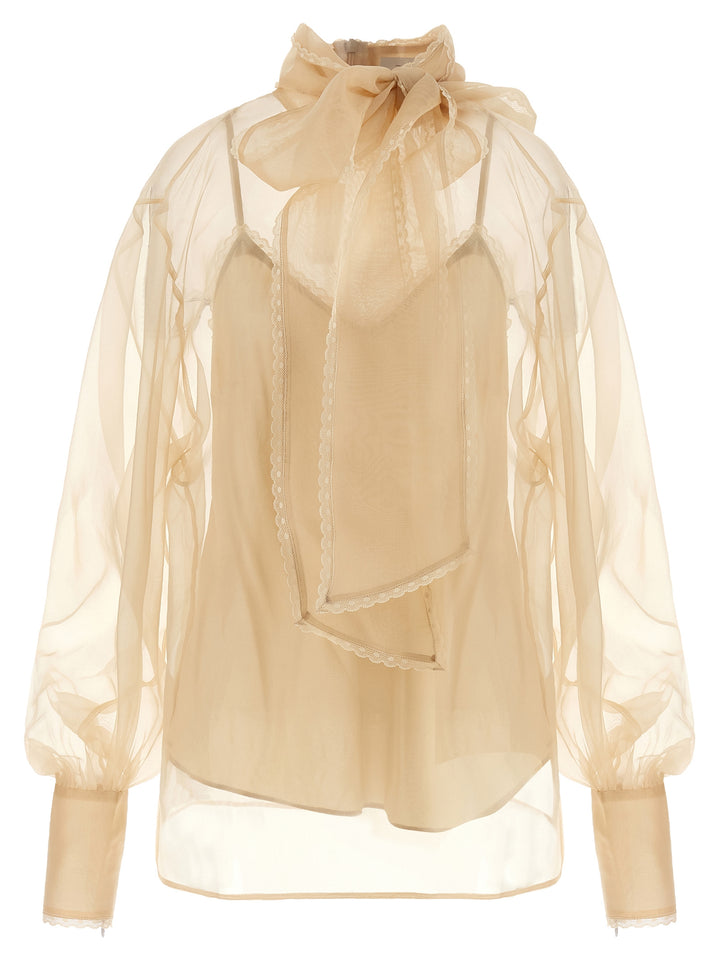 Zimmermann Memento Organza Camicie - Beige | cdca35c6280c3b34b93860dd9e8dc6cbb0e10169