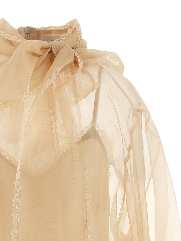 Zimmermann Memento Organza Camicie - Beige | 2290afb08f3c3ba069ba1ebc6237163ed2af82d3