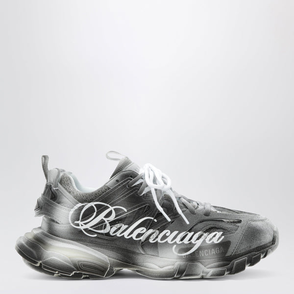 Track Stencil Logo Sneakers In Black/White