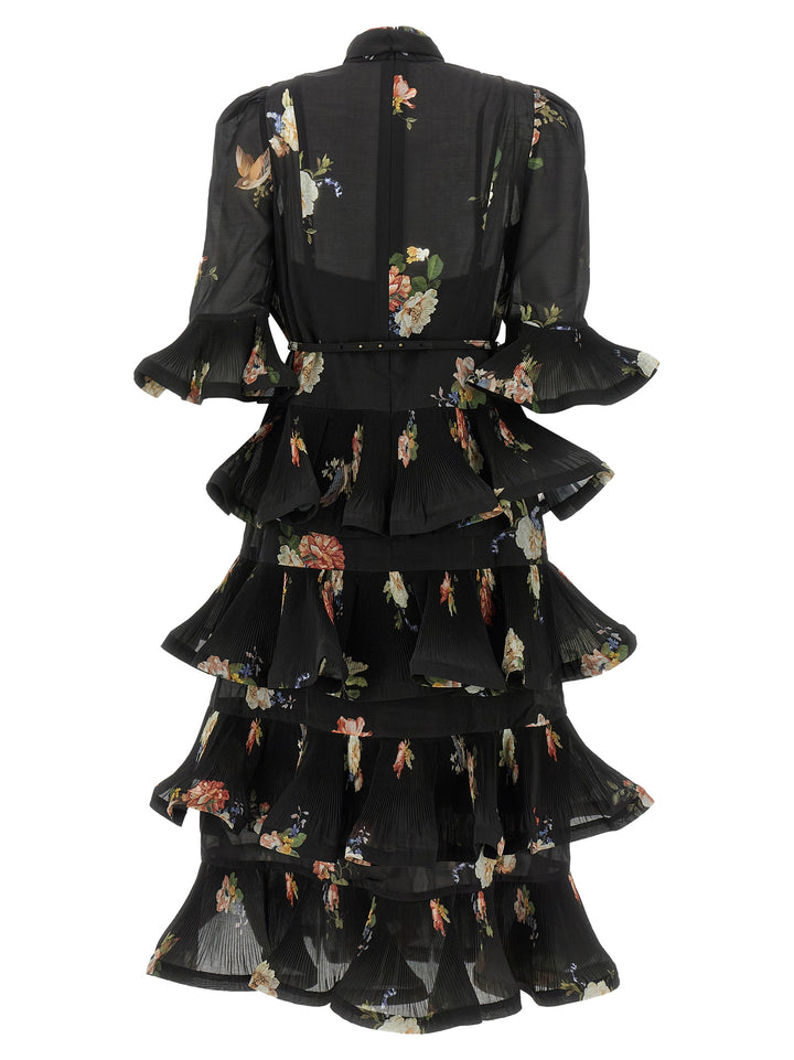 Zimmermann Pleated Sleeved Dress Abiti - Nero | e37988e0d50408ac538888d0555fb1842d6af17e