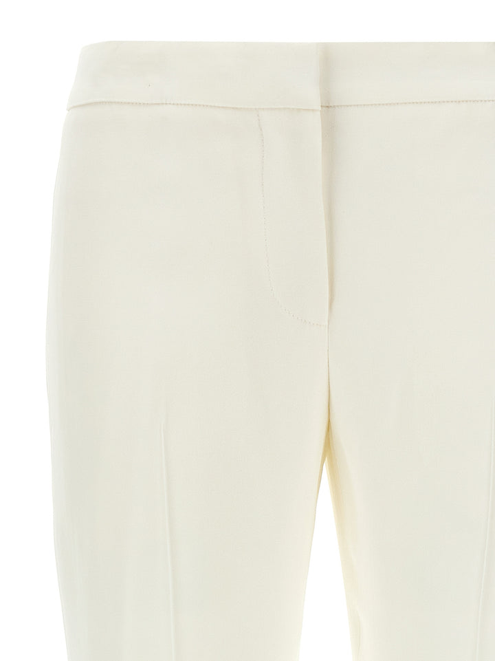 Mcqueen Crepe Pantaloni - Bianco | 8dd79572d7fe21d712e36512be37e3a01f84e8ee