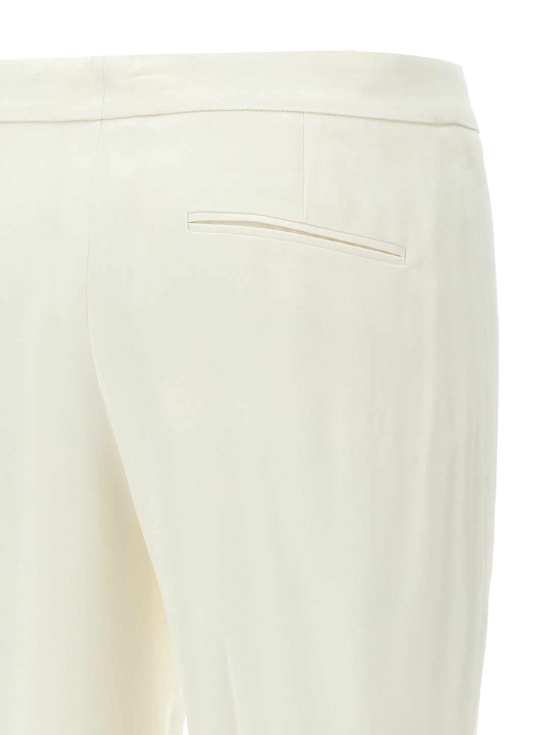 Mcqueen Crepe Pantaloni - Bianco | be62bf23d8aea3dfee3cef0e677eba9b78382cc7