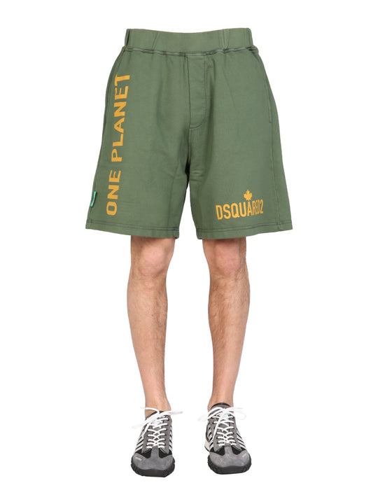 "One Life One Planet" Bermuda Shorts
