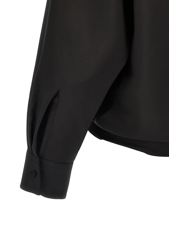 Valentino Garavani Valentino Techno Light Wool Shirt Camicie - Nero | 130df262b8a74b1e659cd01c6b25fd870a429424