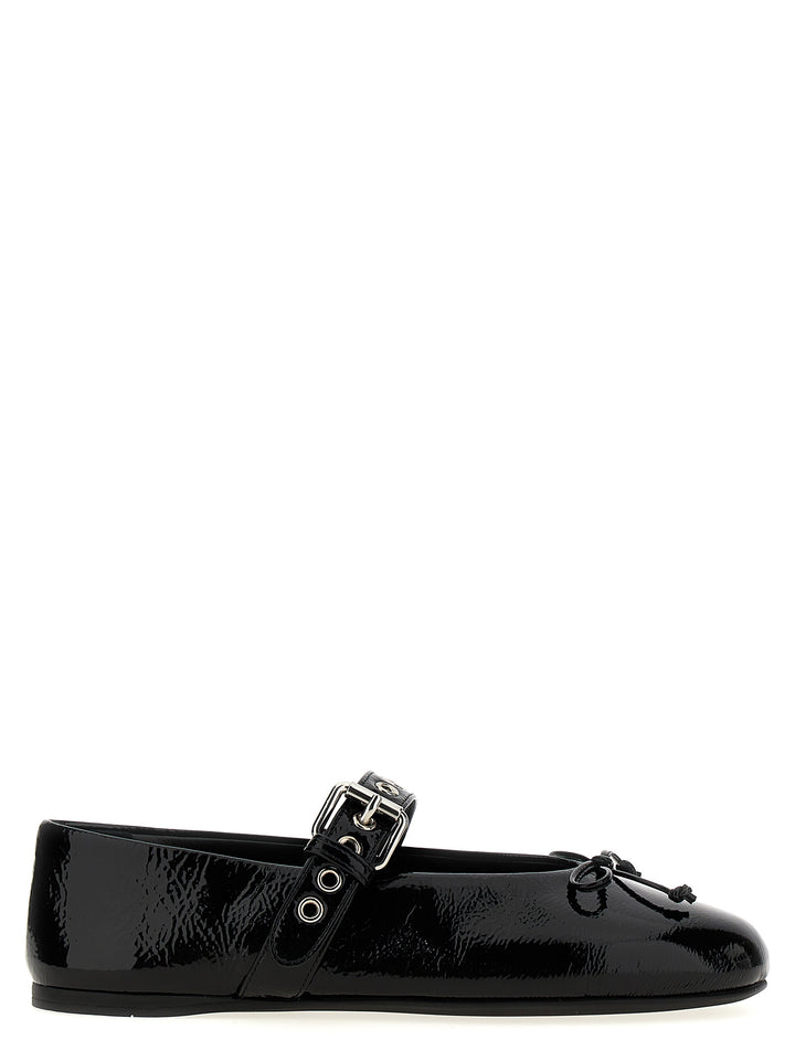Miu Miu Buckle And Bow Ballet Flats Flat shoes - Nero | 06075dec3ce10cb16c48a023f0df4557c1d2989d