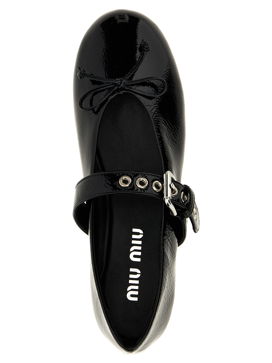 Miu Miu Buckle And Bow Ballet Flats Flat shoes - Nero | 99a20000a5fb0dfccc50a93bad97ab4d83076204