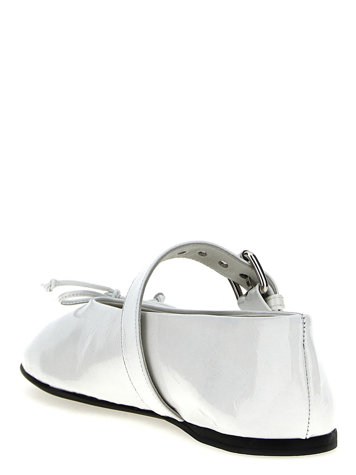 Miu Miu Buckle And Bow Ballet Flats Flat shoes - Bianco | 90b97ebdfde1f2009eaa04a26af3cbfc0eba7717