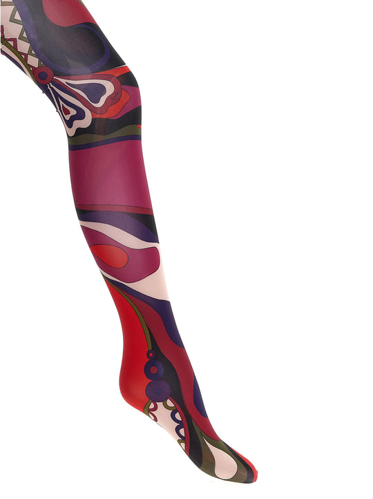 Patterned Printed Tights Calzini Multicolor