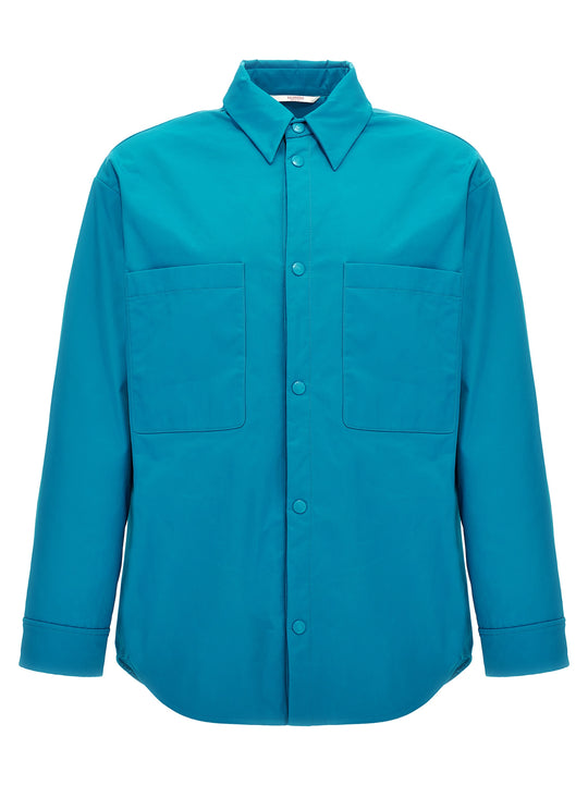 Valentino Nylon Shirt Jacket Giacche Celeste