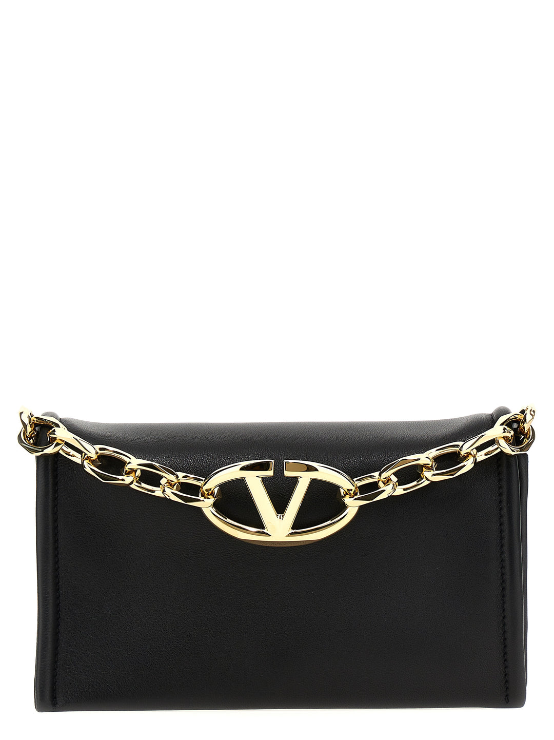Valentino Garavani Vlogo Chain Clutch - Nero | 4d757e0301dd0a168c43e8f9d35e70b102b3ae09
