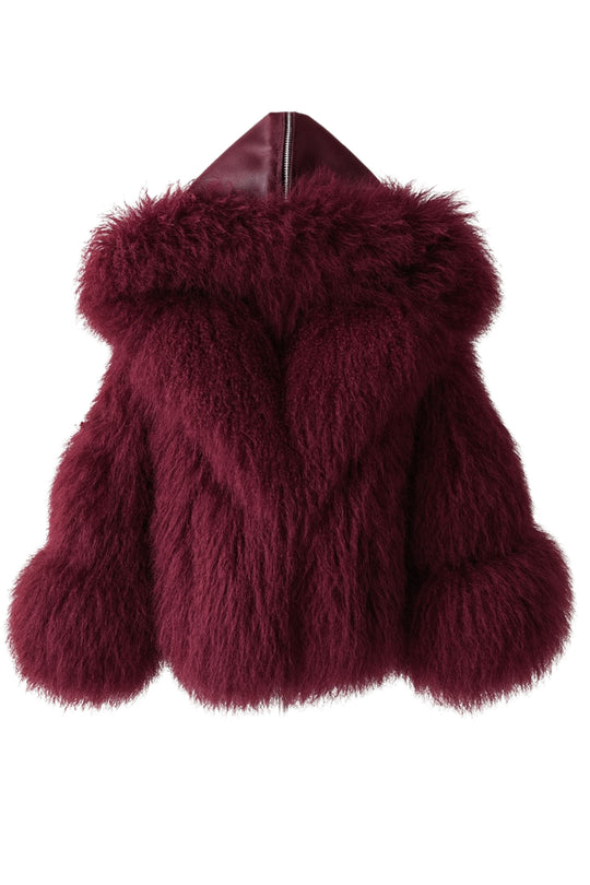 Cappotto Arianna borgogna in mongolia