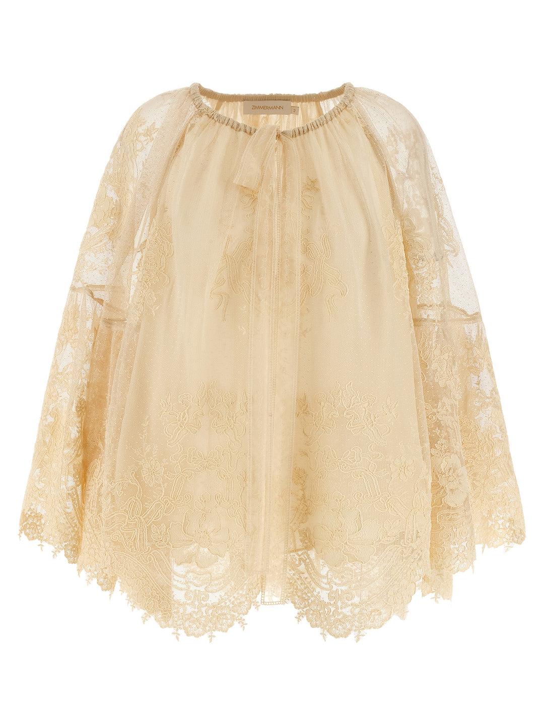 Zimmermann Hypnotic Tiered Lace Camicie - Beige | af761451076b84e418654ab3b981943447c6f5f5