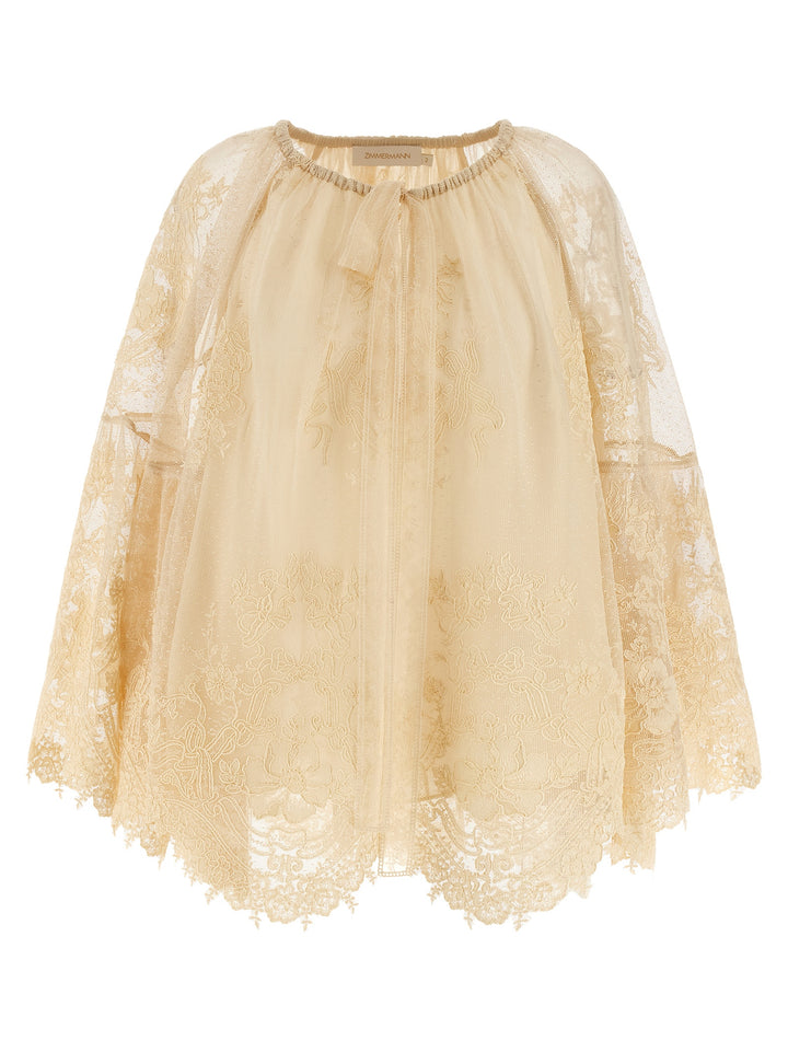 Zimmermann Hypnotic Tiered Lace Camicie - Beige | af761451076b84e418654ab3b981943447c6f5f5