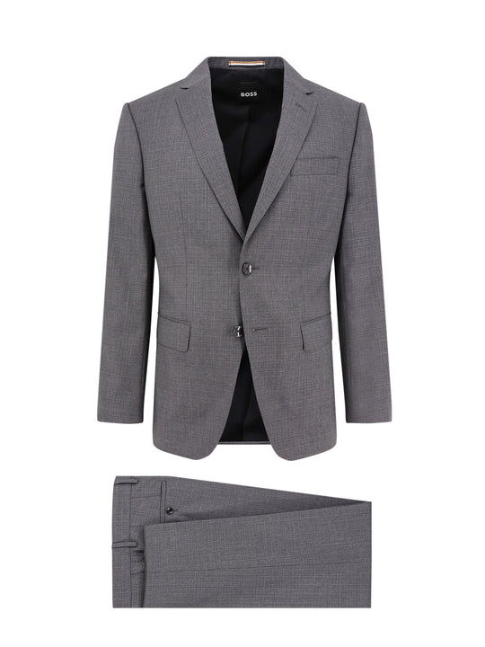 Virgin Wool Suit With Classic Lapel