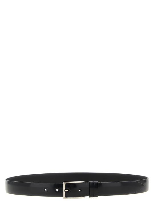 Leather Belt Cinture Nero