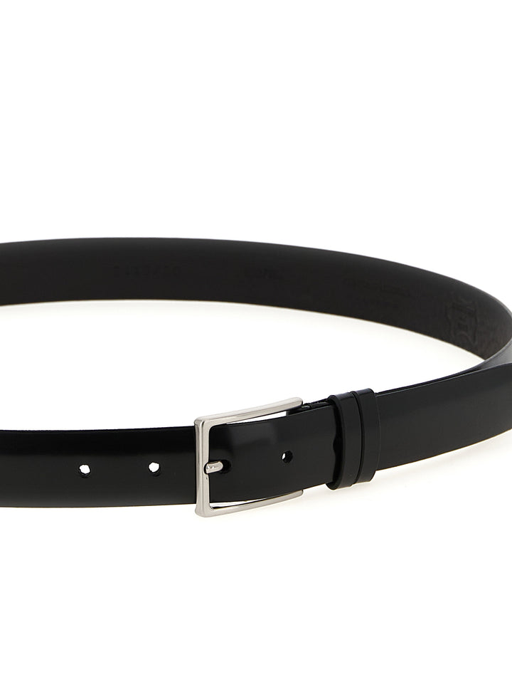Zerbini Claudio Brushed Leather Belt Cinture - Nero | a6d82daf03758452b7e4e2b4066252aab94897ae