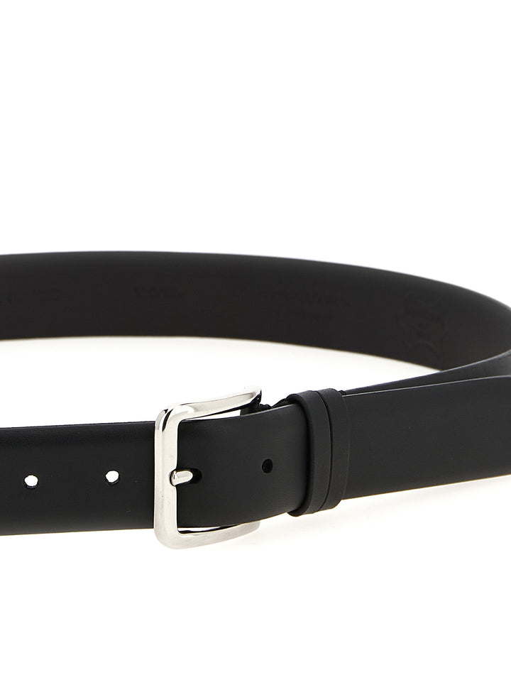 Zerbini Claudio Smooth Leather Belt Cinture - Nero | 8abc14f343e2cf42c642bc7afaf22f75cd00894d