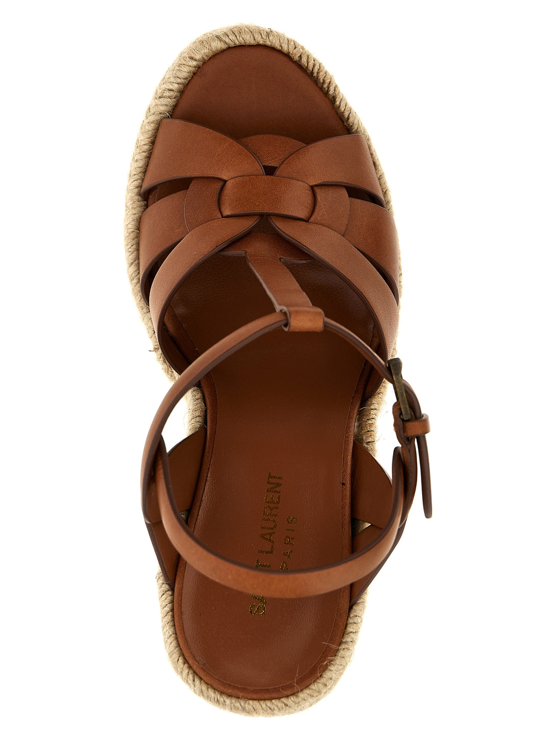 Saint Laurent Tribute Espadrilles Zeppe - Marrone | 006e92eb808d5ccd3a5162170dbece7418b82e27