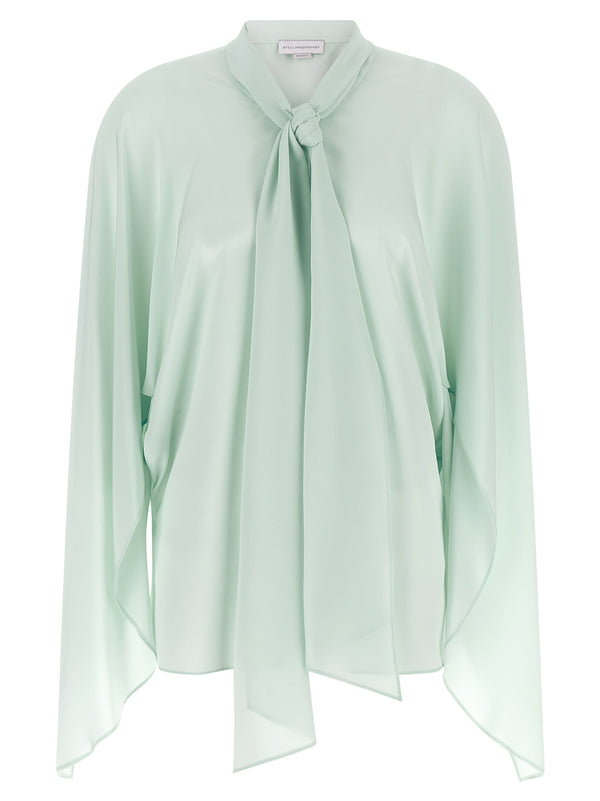 Camisas verdes de cuello Lavallière