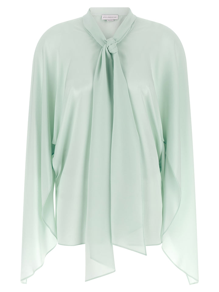 Stella Mccartney Lavallière Collar Shirt Camicie - Verde | 9a045f366424f5fa02c5022e2a76ec6daceaea47