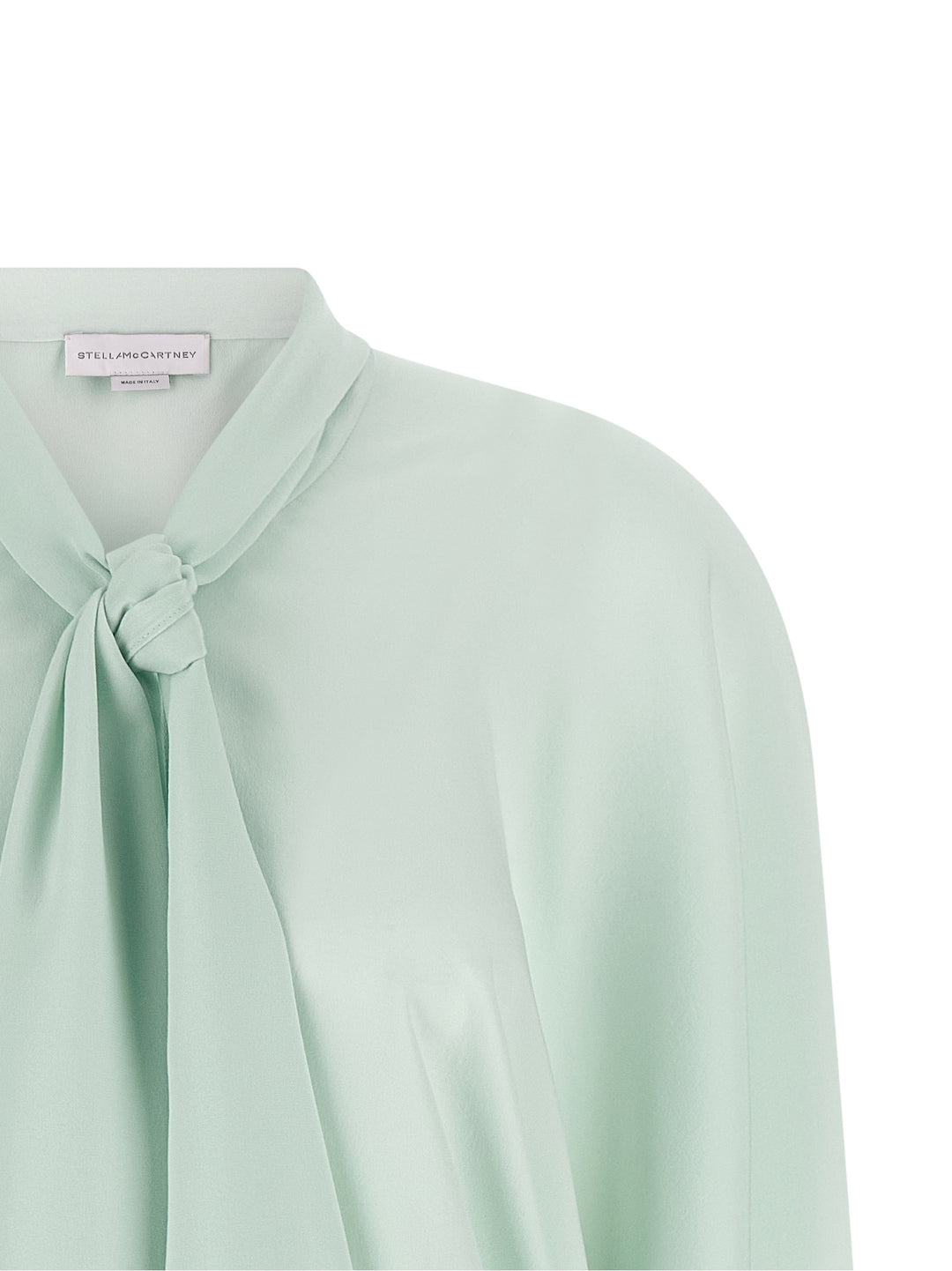Stella Mccartney Lavallière Collar Shirt Camicie - Verde | fee42ac93aaf9a67bed1e74aca898024f8b87a11
