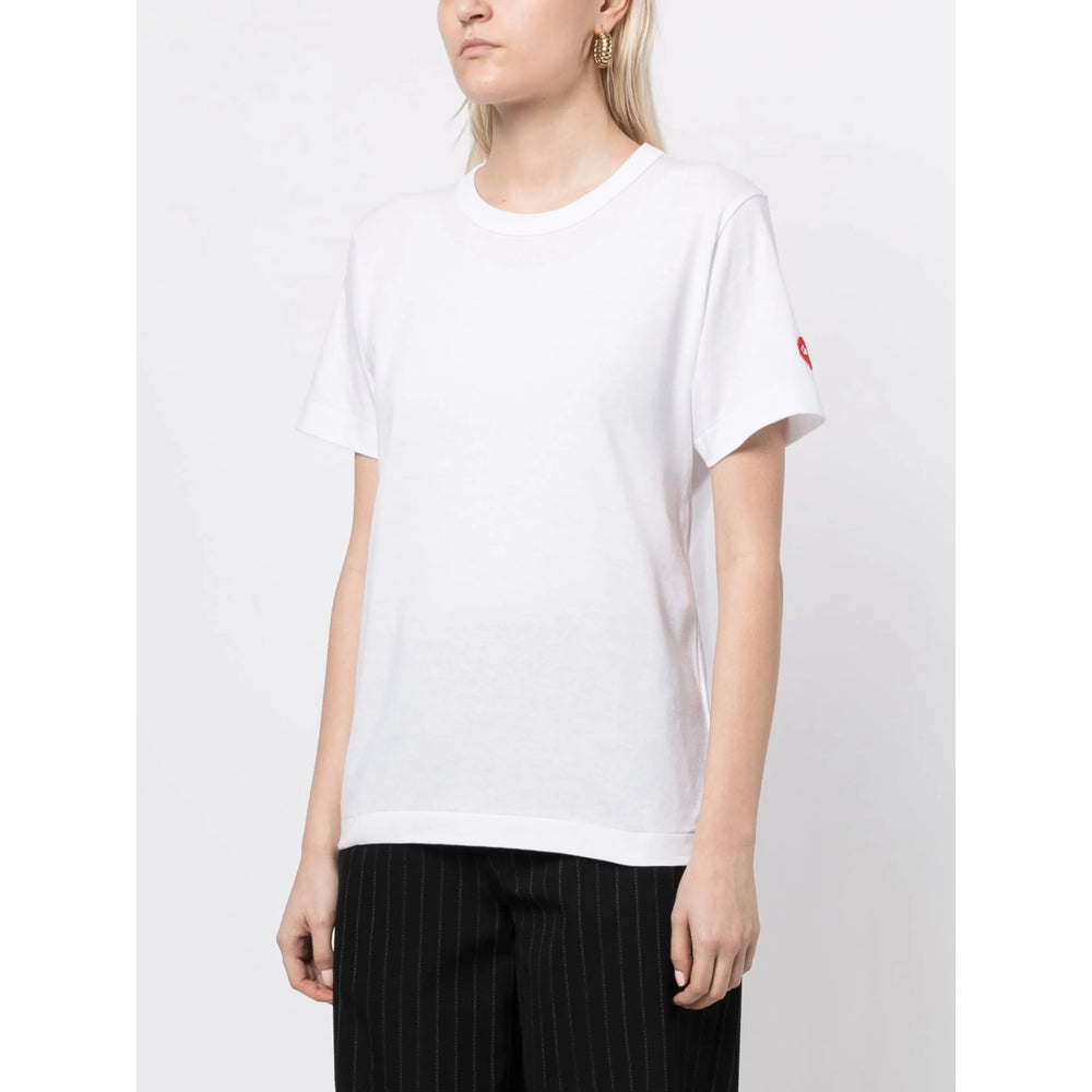 Comme Des GarÇOns Play T Shirt - Bianco | 3aeab28dec09dc7d872858f27672ad9060f32e4f